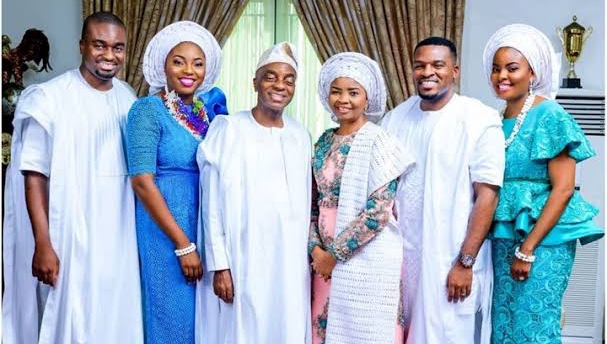 Bishop David and Pastor Faith Oyedepo with their family