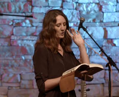 Cheryl Brodersen teaching a Bible study at Calvary Chapel Costa Mesa