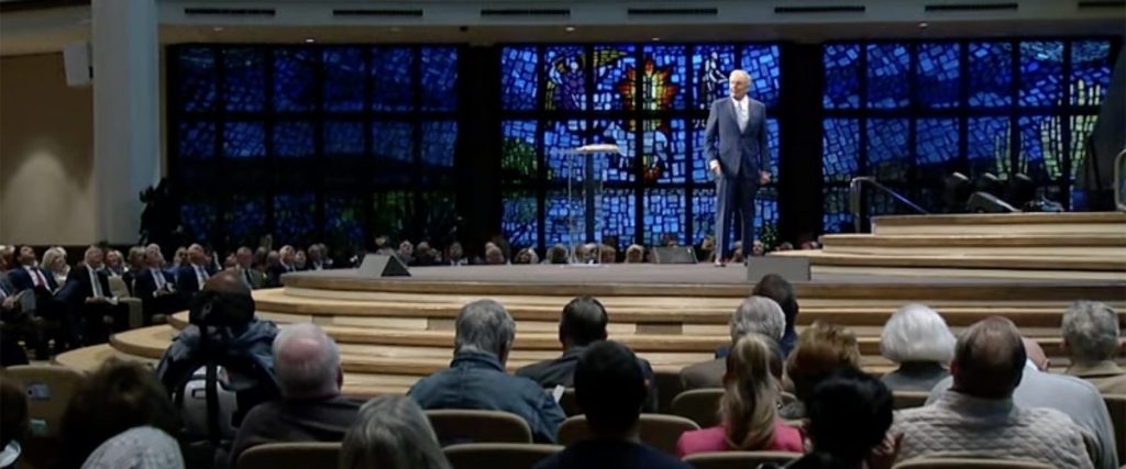 Dr. Ed Young Sr. preaching at Second Baptist Church Houston