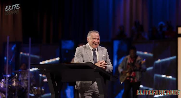 Tim Dilena preaching at Times Square Church